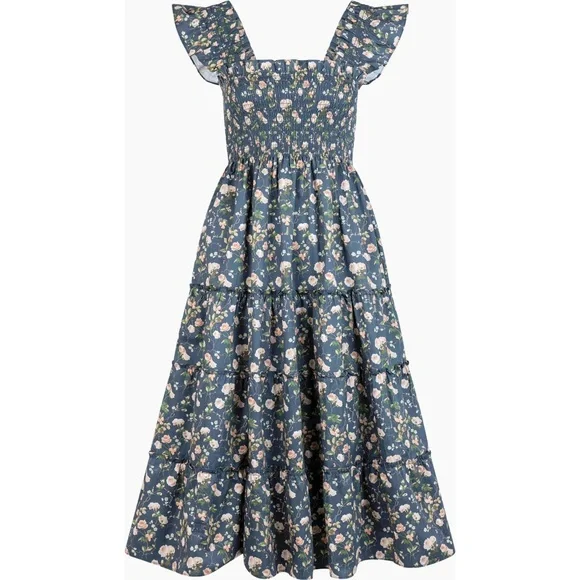 Hill House - The Ellie Nap Dress - Navy Bluebonnet - Picture 1 of 4